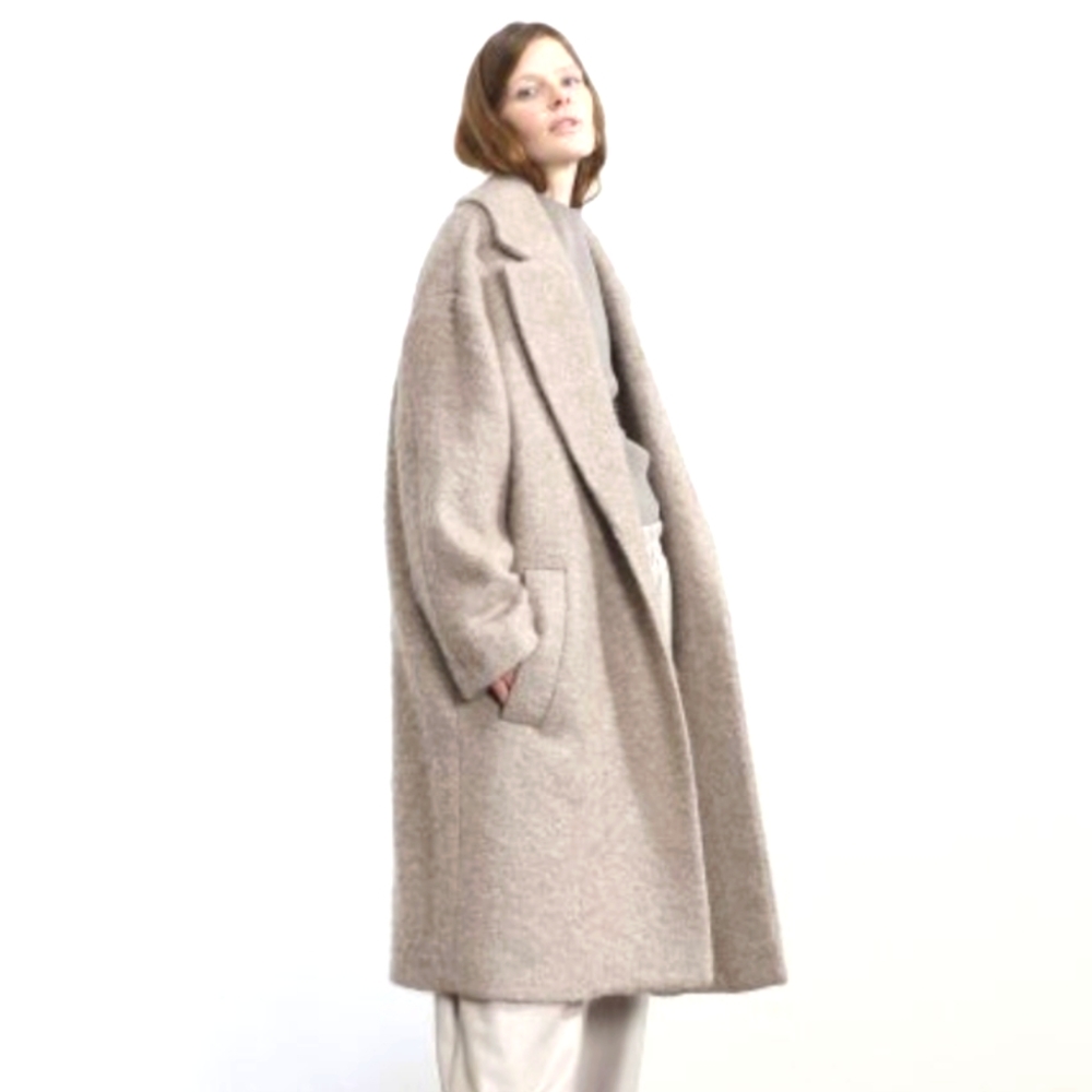 RAEY belted wool blend coat NWOT